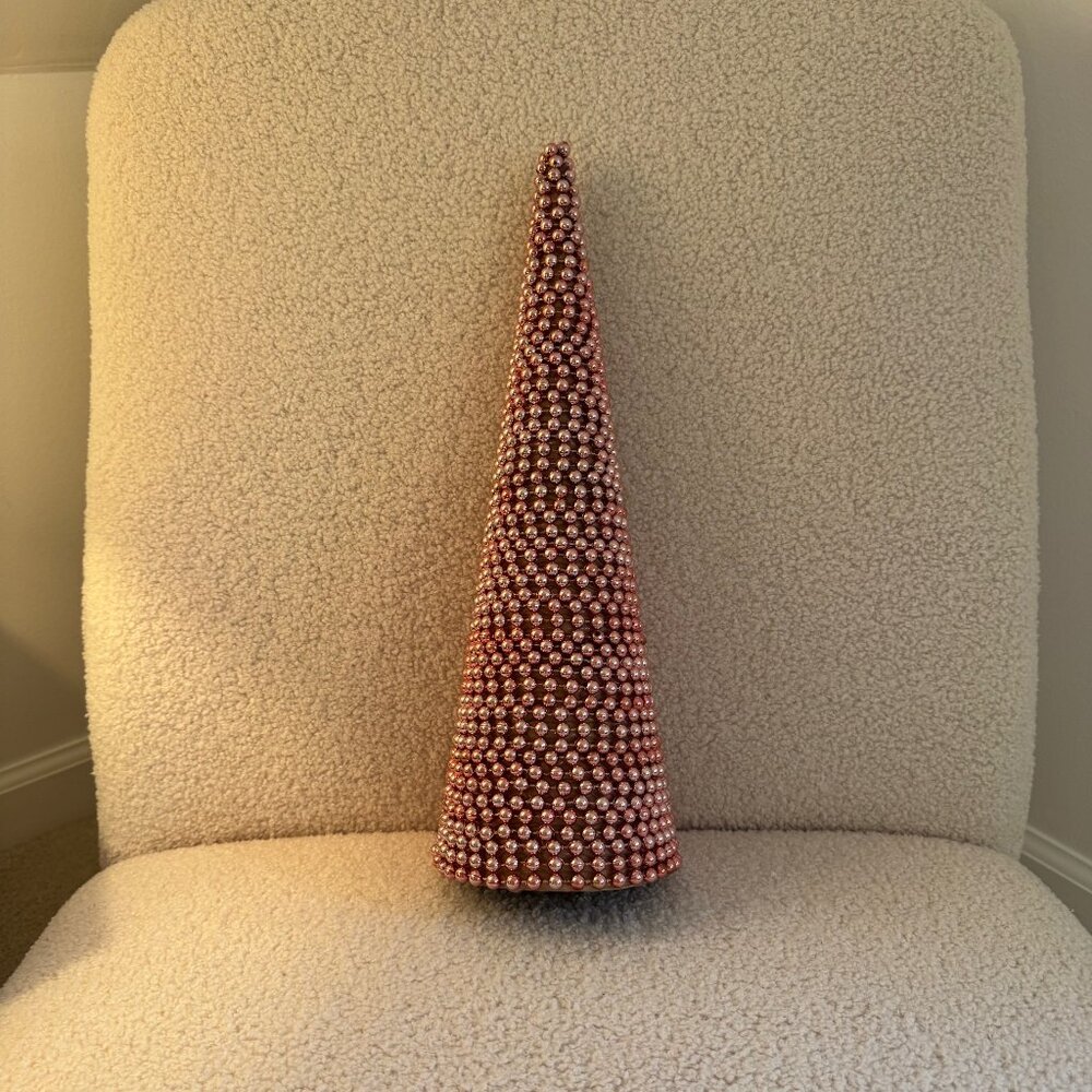 Vintage 15" Pink Beaded Tree